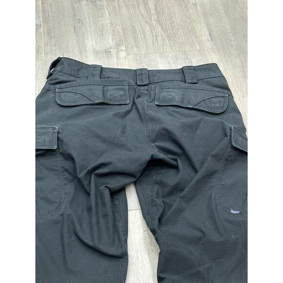 5.11 Tactical Women's Black Cargo Pocket Taclite Pro Ripstop Pants US Sz 6 Long - Picture 4 of 10